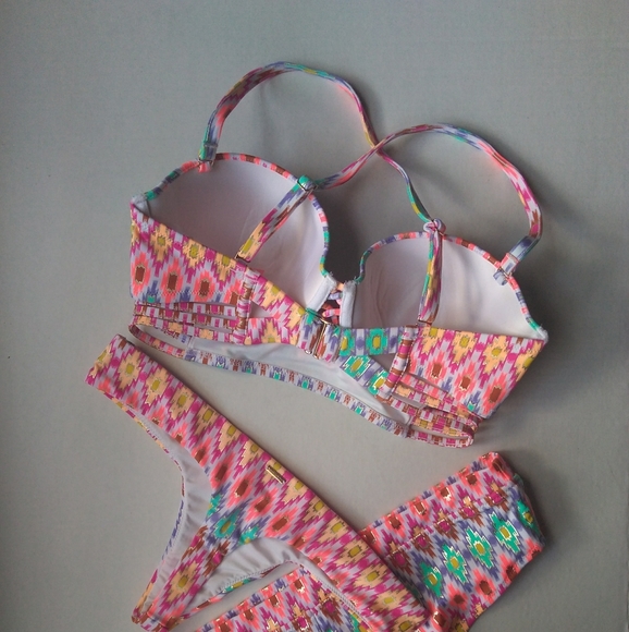 VS Midi Beach Bandeau Cheeky Thong Bikini~Ikat - Picture 8 of 13
